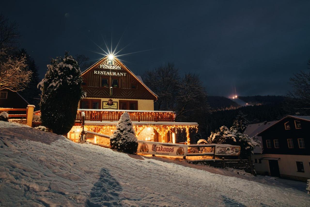 Pension & Restaurant Krakonos Harrachov Exteriör bild