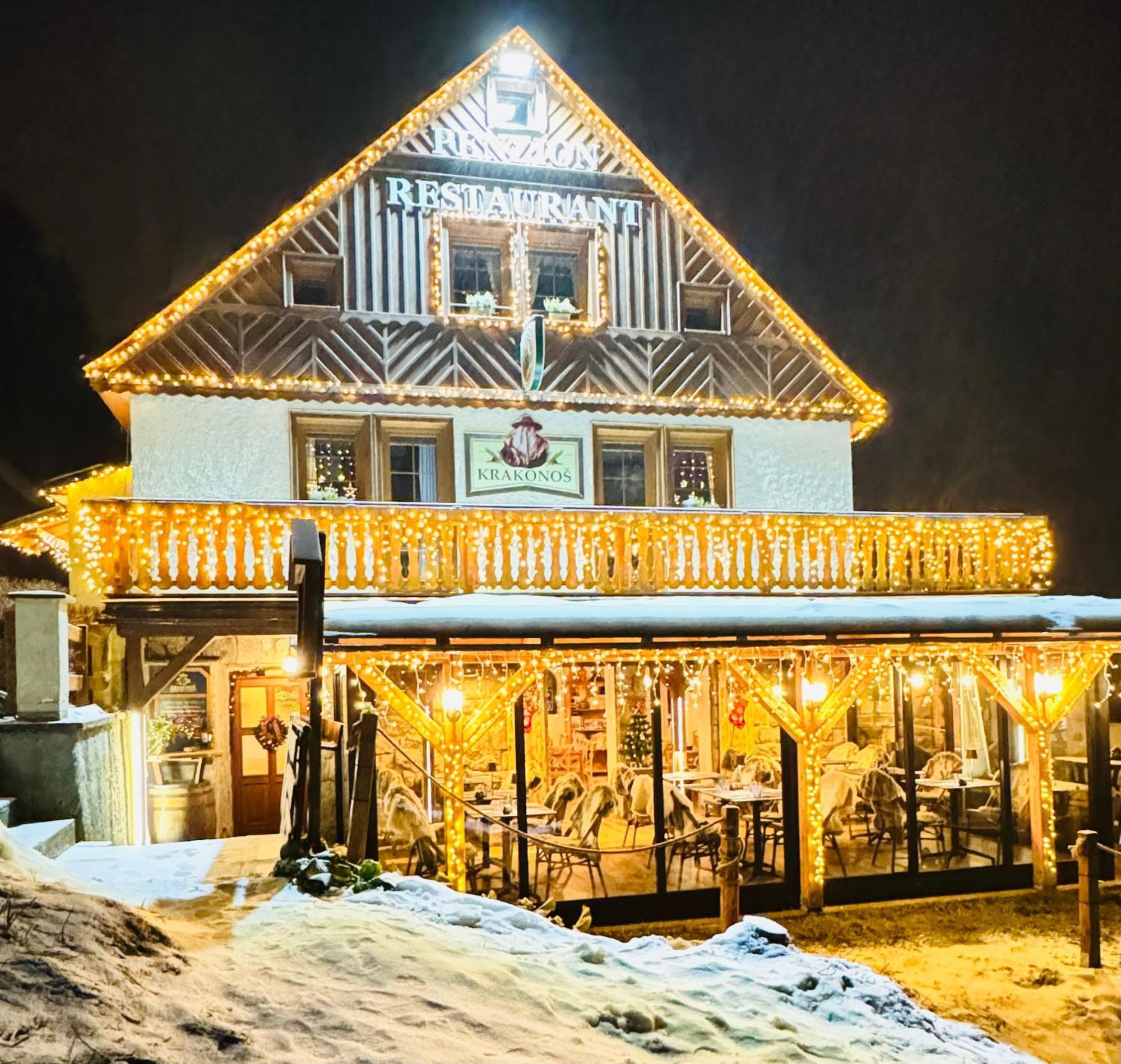Pension & Restaurant Krakonos Harrachov Exteriör bild